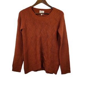 Hippie Rose Burnt Orange Knit Sweater Medium